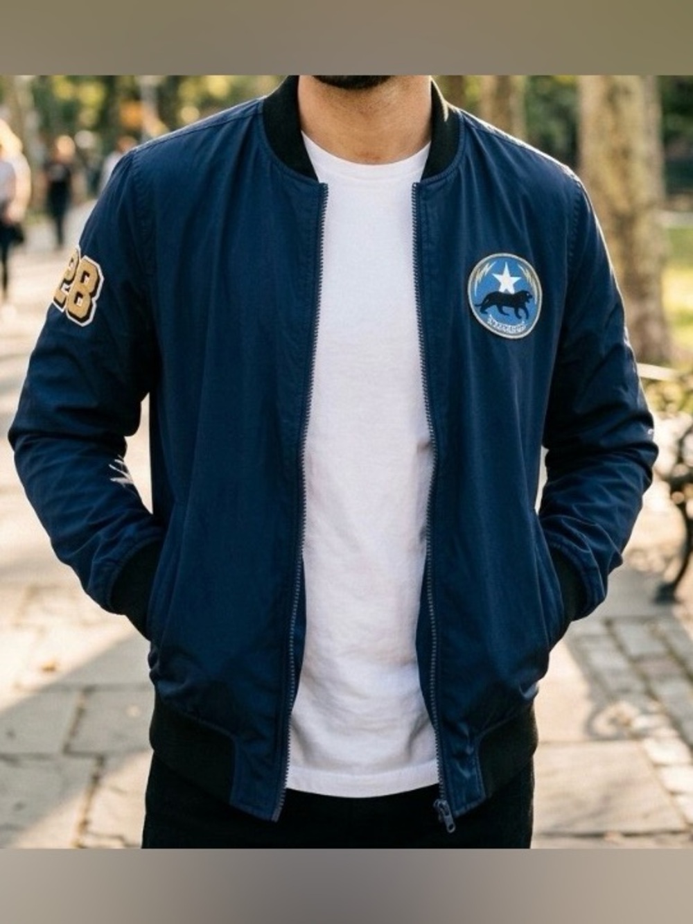 Route 66 Navy Jacket with Black Trim - Picture 2 of 12
